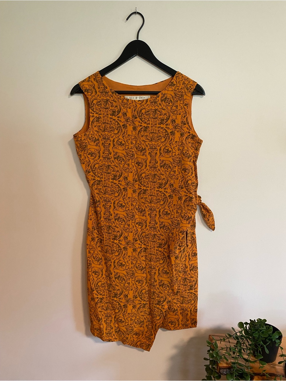 Max Studio Vintage Rust Wrap Dress